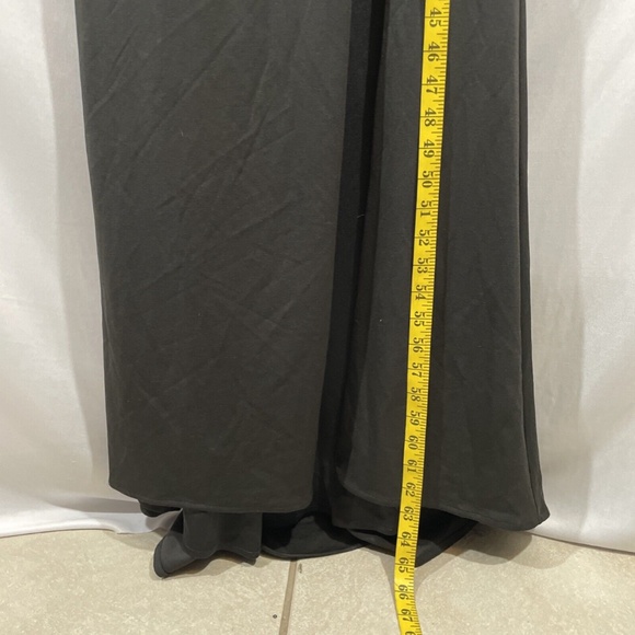 NEW $228 La Femme [ 4 ] One Shoulder‎ Jersey Gown in Black - Picture 8 of 14